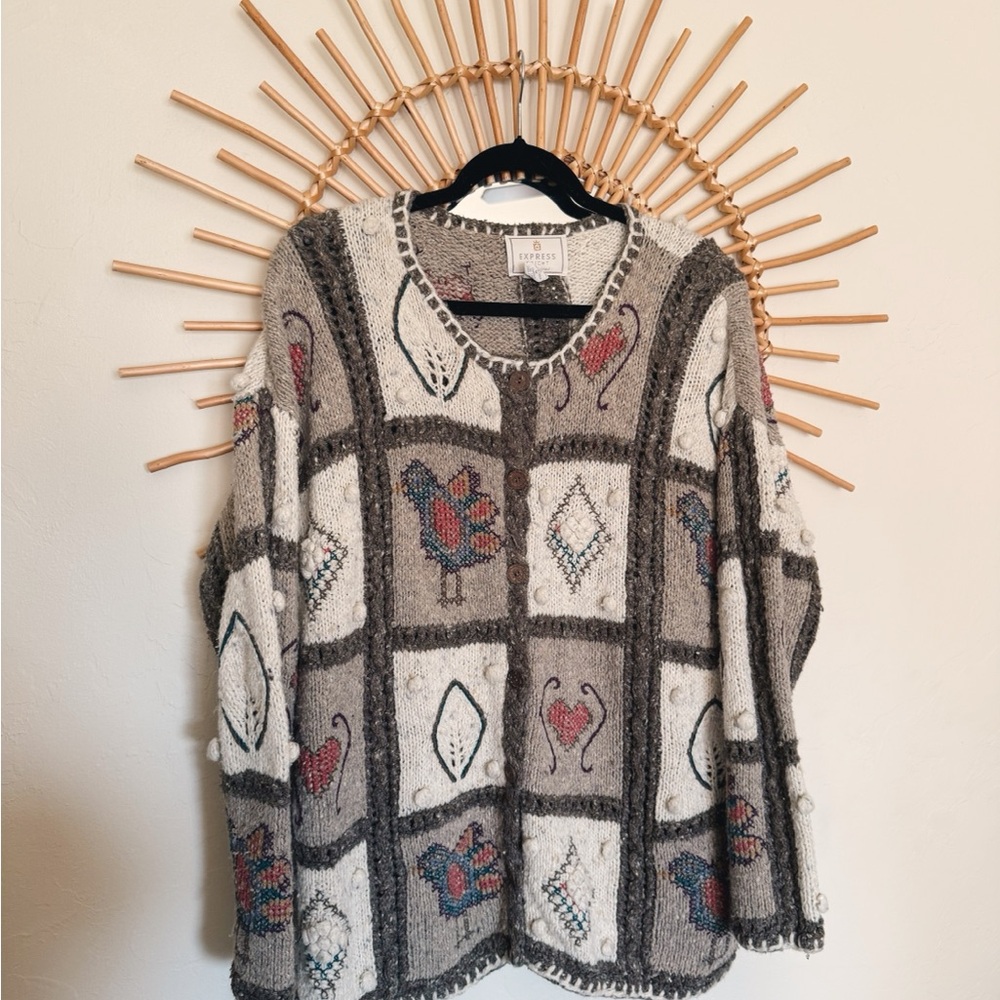 Express Multicolor Patterned Cardigan - image 5